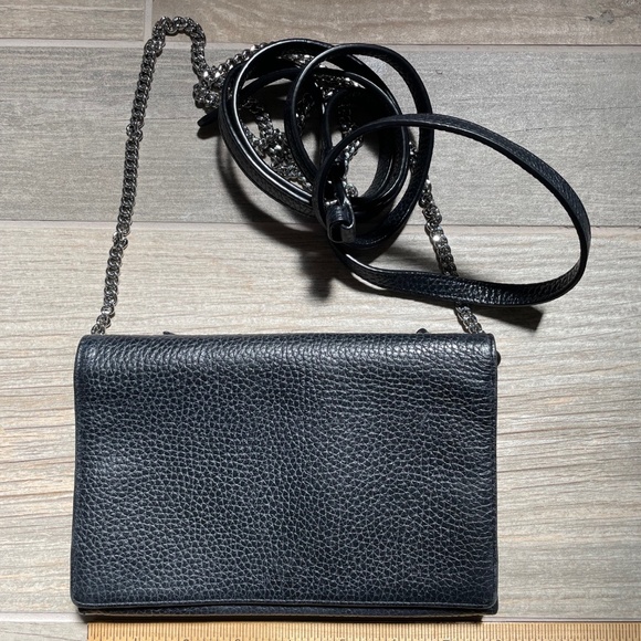 NWOT ALL SAINTS Black Fetch Chain Leather Crossbody Bag - Picture 10 of 10